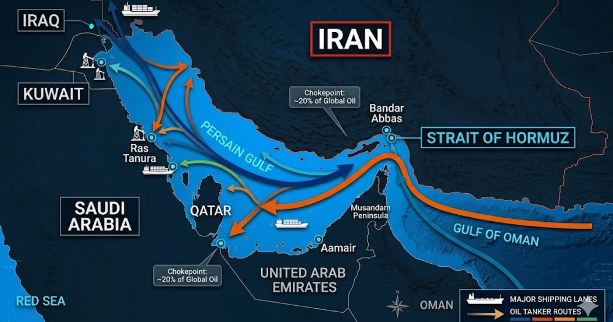 Middle East Crisis UPSC Prelims 2026 Strait of Hormuz location