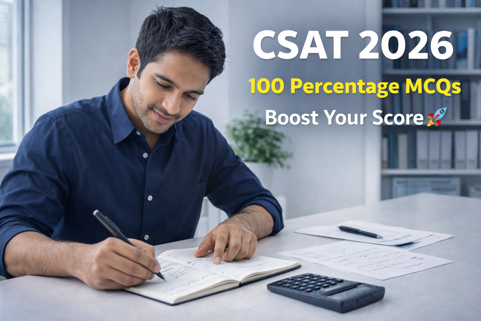 100 Powerful CSAT Percentage MCQs 2026 : Boost Your UPSC Prelims Score Fast