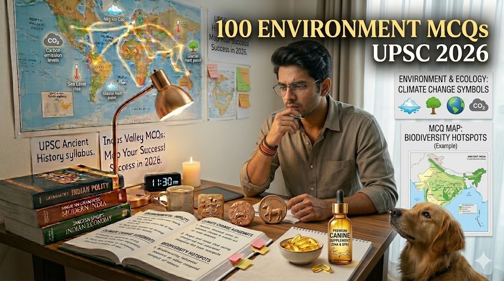 Environment MCQs 2026: 100 Most Important Questions for UPSC Prelims