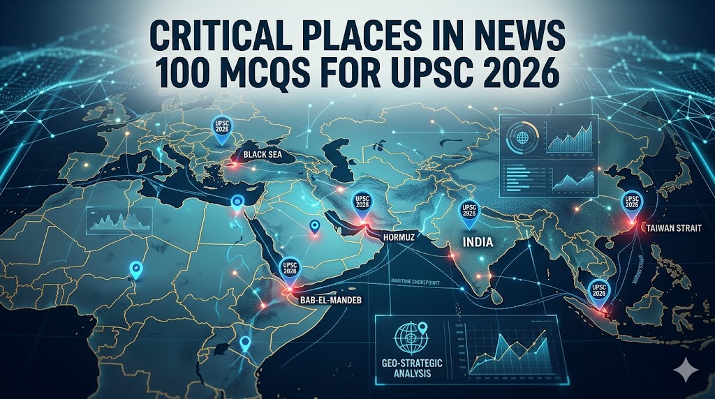 Critical Places in News 100 MCQs for UPSC 2026: Comprehensive Guide