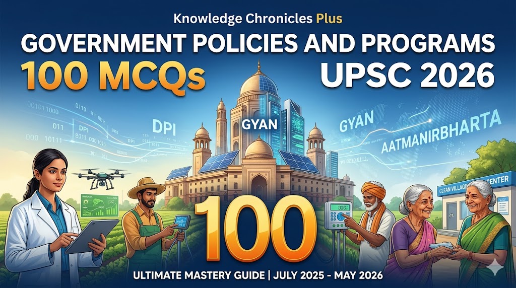 Government Policies and Programs 100 MCQs for Proven UPSC 2026 Success