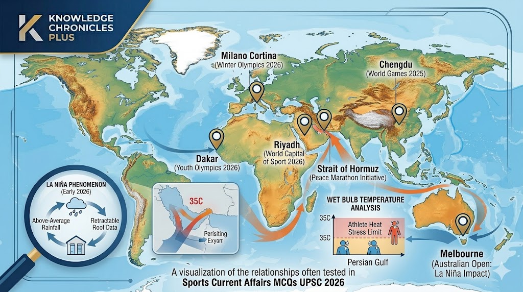 UPSC Sports Geography Map 2026