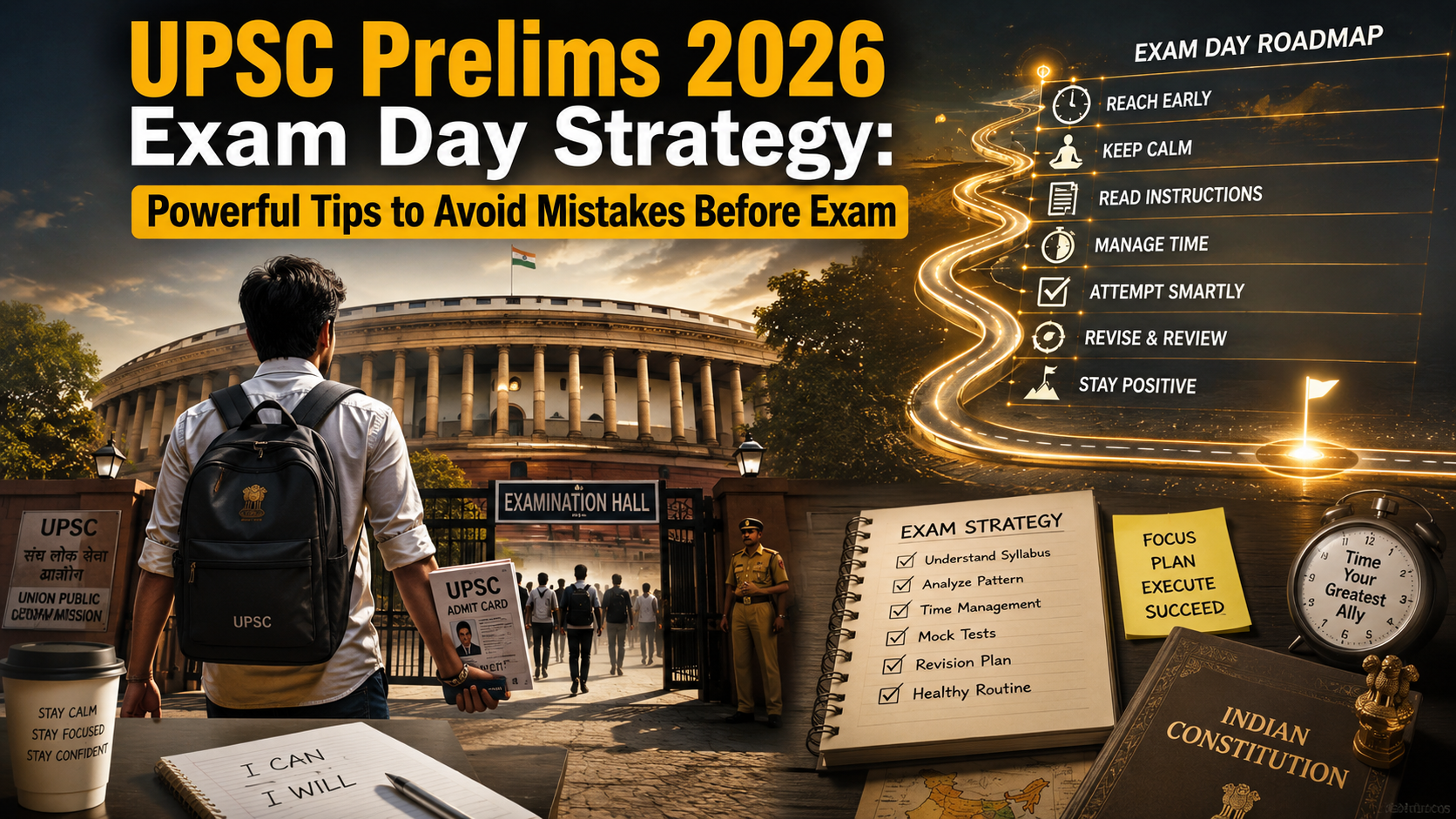 UPSC Prelims 2026 Exam Day Strategy: Powerful Tips to Avoid Mistakes Before Exam