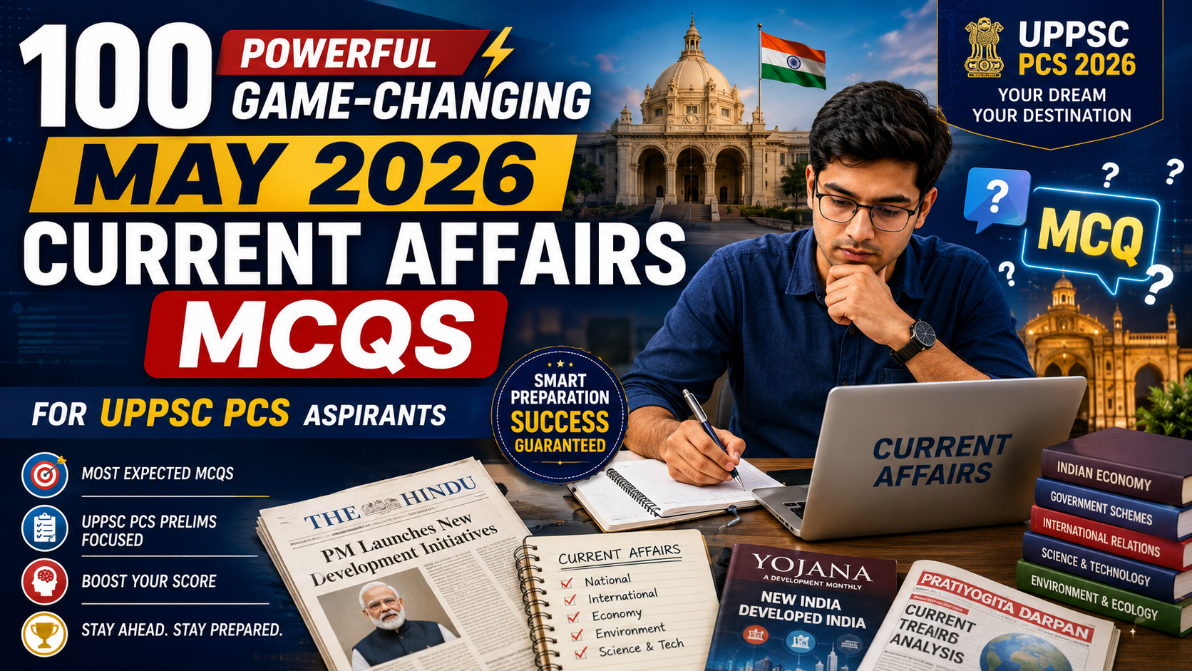 100 Powerful Game-Changing May 2026 Current Affairs MCQs for UPPSC PCS Aspirants