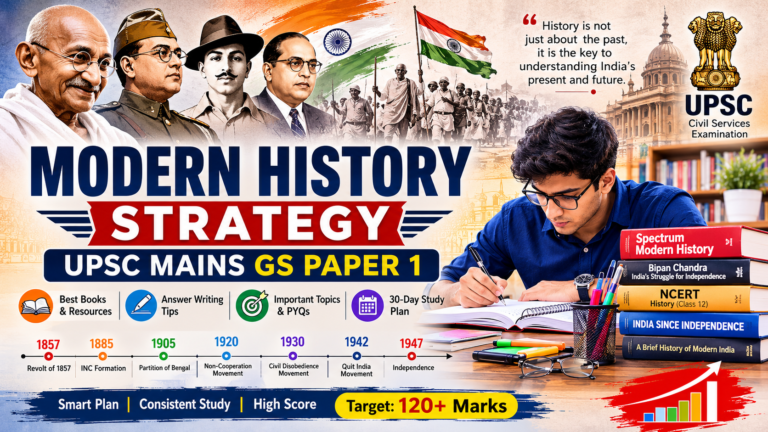Modern History Strategy for UPSC Mains GS Paper 1: Complete Guide & Study Plan