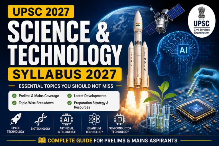 UPSC Science and Technology Syllabus 2027: Powerful Topic-Wise Guide for Prelims & Mains