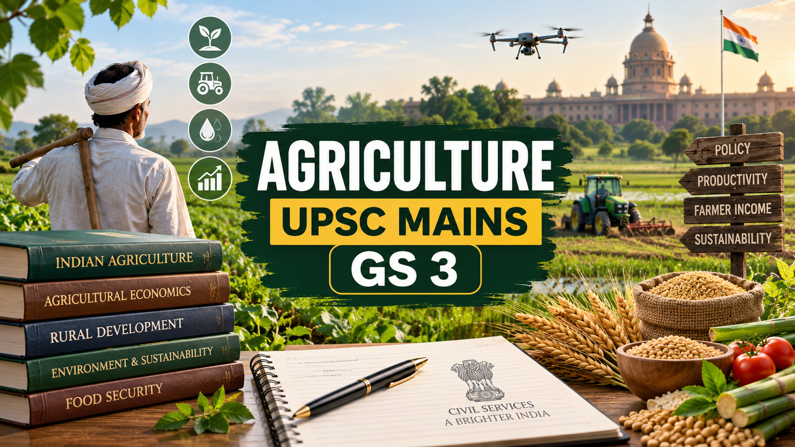 Agriculture UPSC Mains GS 3: Complete Notes, Key Issues, Challenges & Way Forward