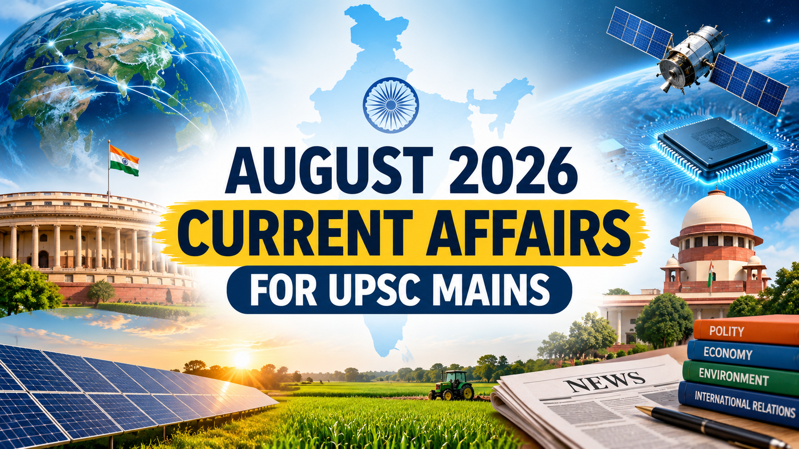 August 2026 Current Affairs for UPSC Mains: Important Issues, GS Topics & Answer Writing