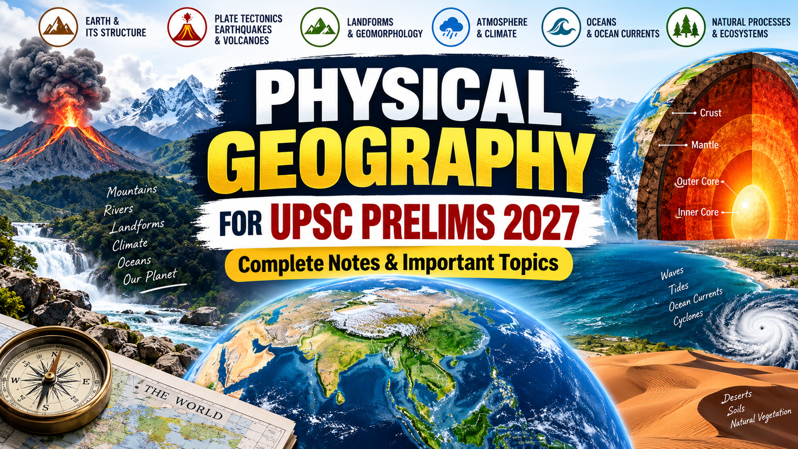 Physical Geography for UPSC Prelims 2027: Complete Notes & Important Topics