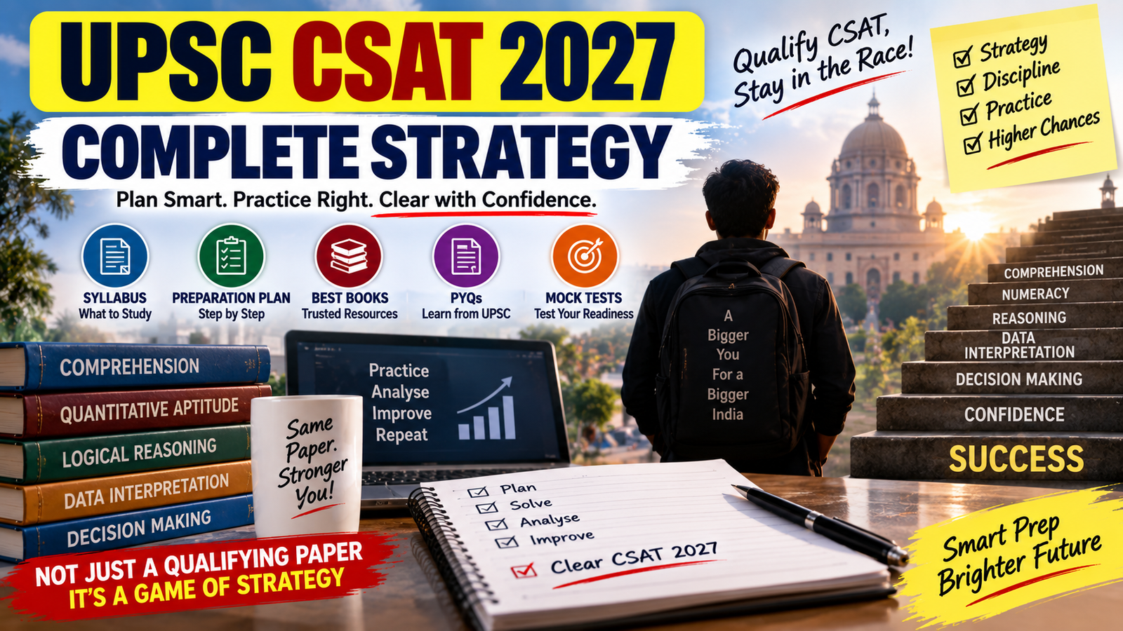 UPSC CSAT 2027 Complete Strategy: Syllabus, Books, PYQs & Mock Tests