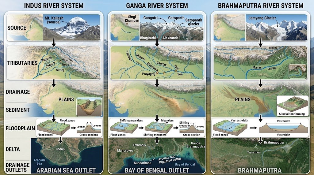 Himalayan Rivers UPSC Prelims 2027: UPSC-Level Himalayan River Questions
