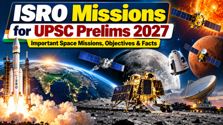 ISRO Missions for UPSC Prelims 2027: Important Space Missions, Objectives & Facts